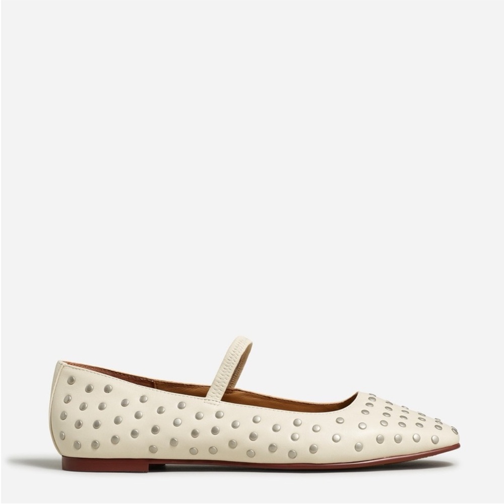 Madewell Greta studded Mary Jane ballet flat size 6.5 BRAND NEW! Cream - Picture 4 of 11